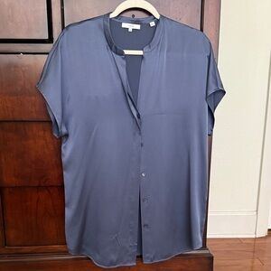 Vince Deep Blue Casual Button Down Shirt